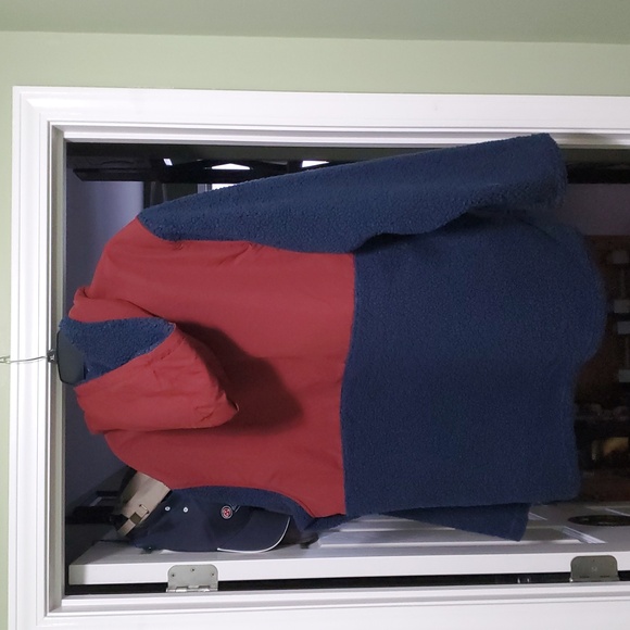 Hurley Men's XXL Red and Blue Pullover Hoodie - Picture 3 of 3